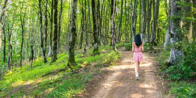 Person goes for summer walk, stroll in Barrie & simcoe county
