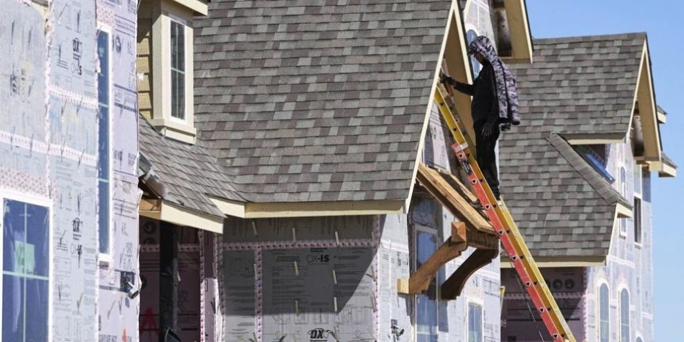 Houses under construction