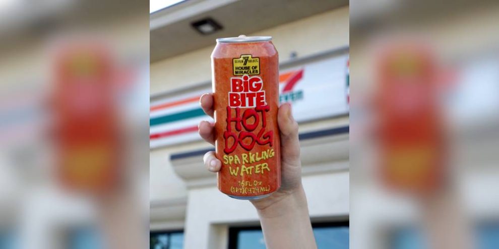 Hot Dog Sparkling Water from 7-Eleven