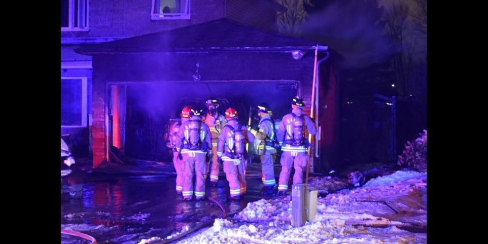 Barrie garage fire