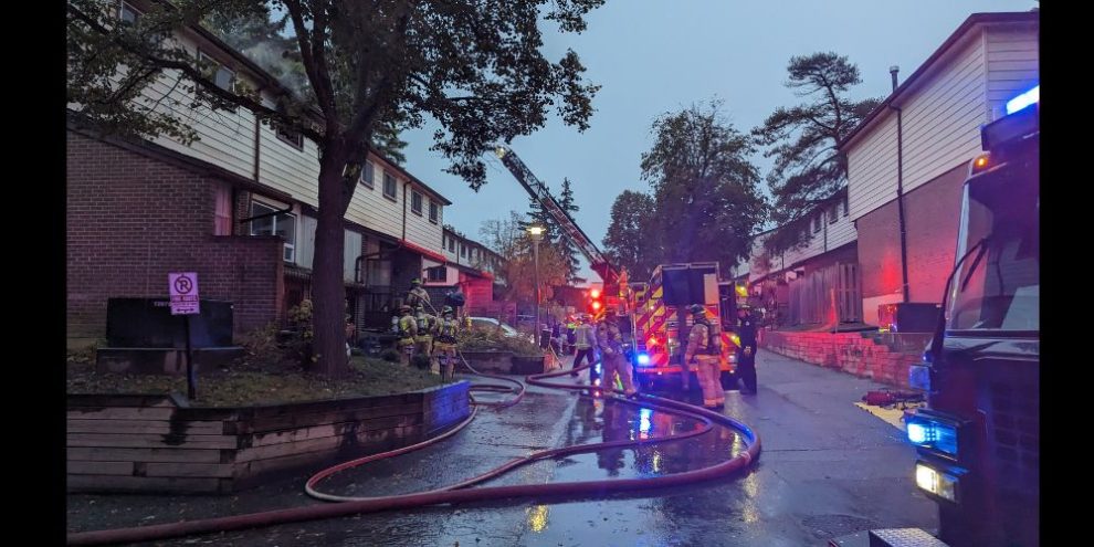 Barrie Fire Ferris Lane Townhouse Complex