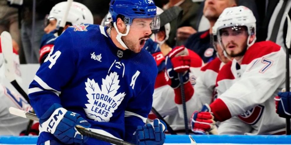 Matthews records hat trick, Marner scores SO winner in Leafs’ wild victory over Habs