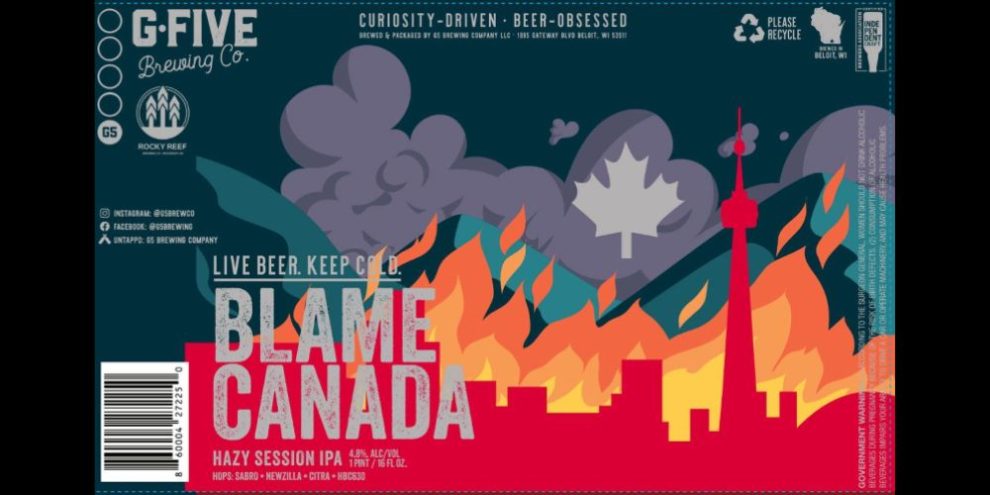 Canada wildfire smoke USA beer and burger combo - CP