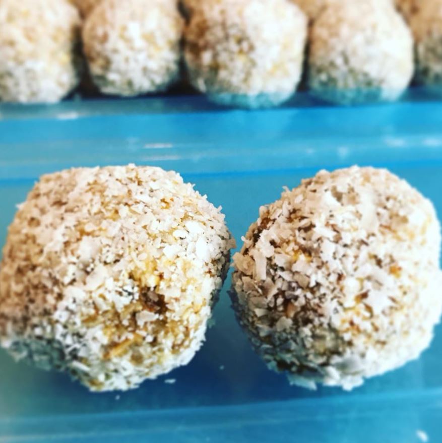 Coconut lemon turmeric balls at Renegade Health Bar