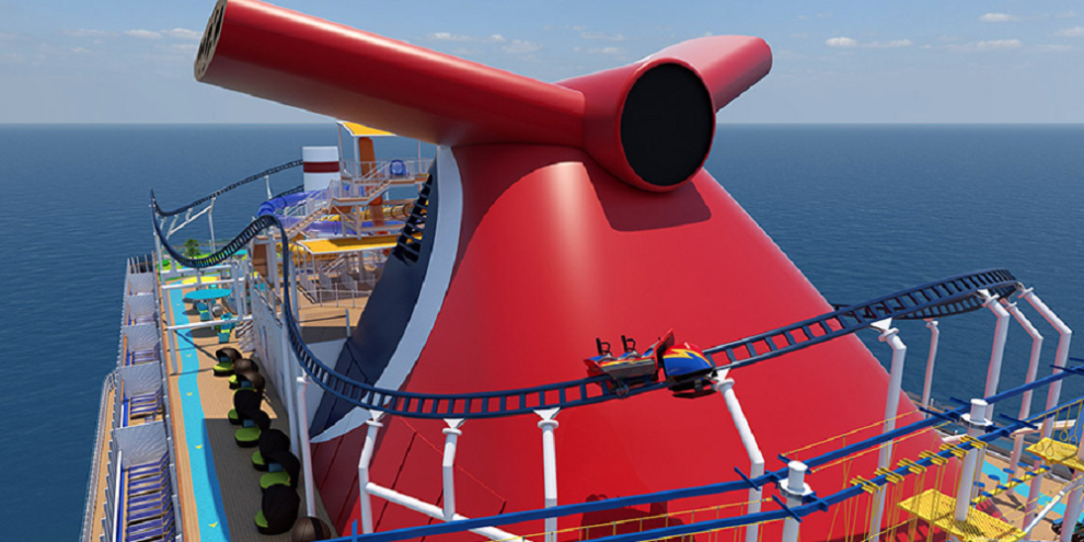 'Carnival' debuts world's first cruise ship roller coaster