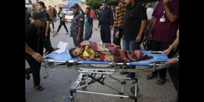 Gaza Israel medics bombardment - AP