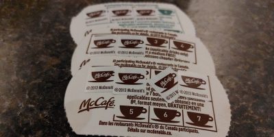 McDonalds Coffee cards