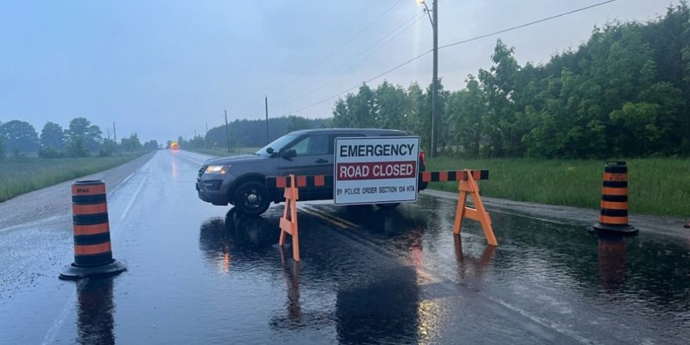 OPP Collision Road Closed Tiny Township
