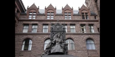 Queen Elizabeth statue Ontario Legislature - CP