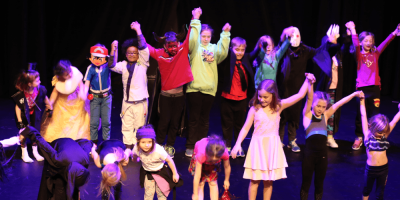 Campers at Talk Is Free Theatre's March Break Camp take their bows
