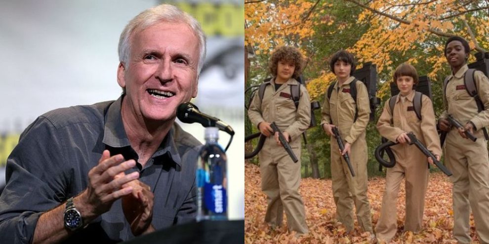 James Cameron via Wikimedia Gage Skidmore/ stranger things instagram