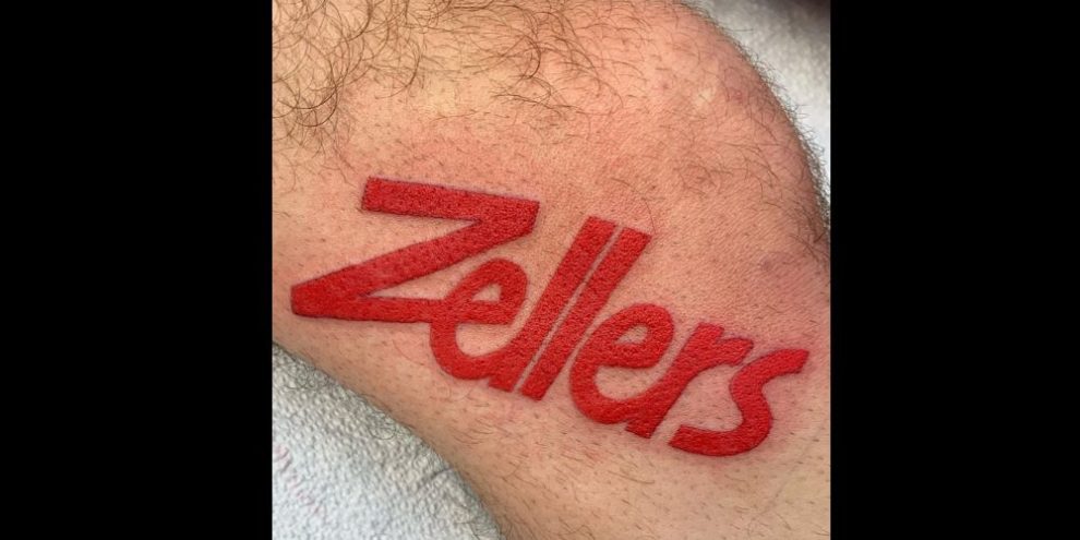 zellers logo tattoo via leeladee from instagram