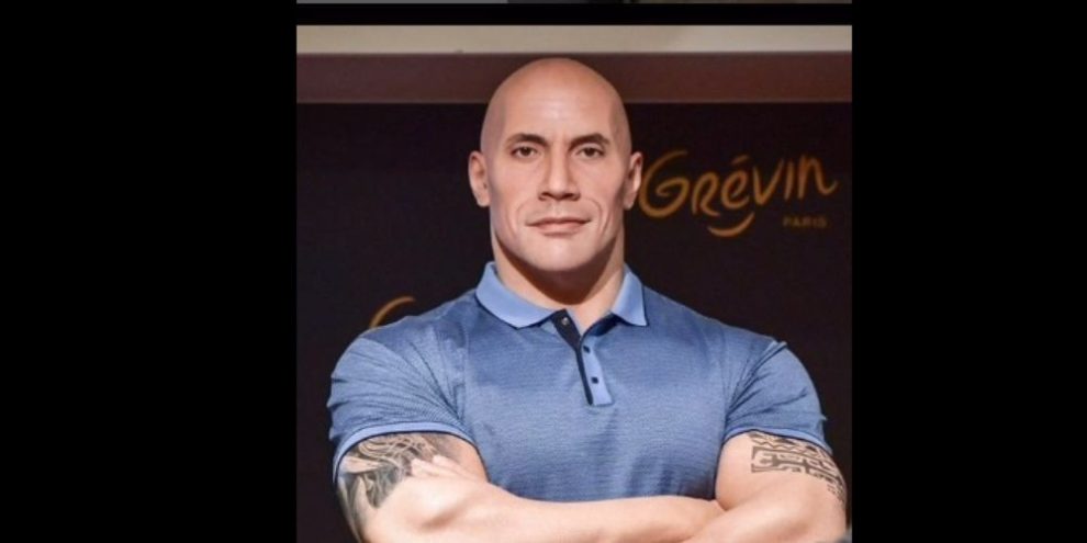 The Rock wax figure via instagam