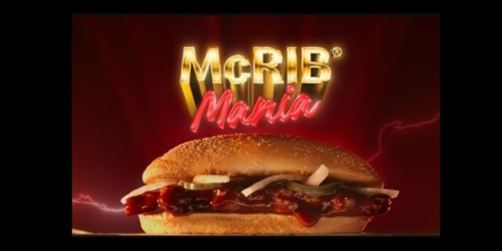 McRib/ McDonalds/ via McDonalds Canada supplied