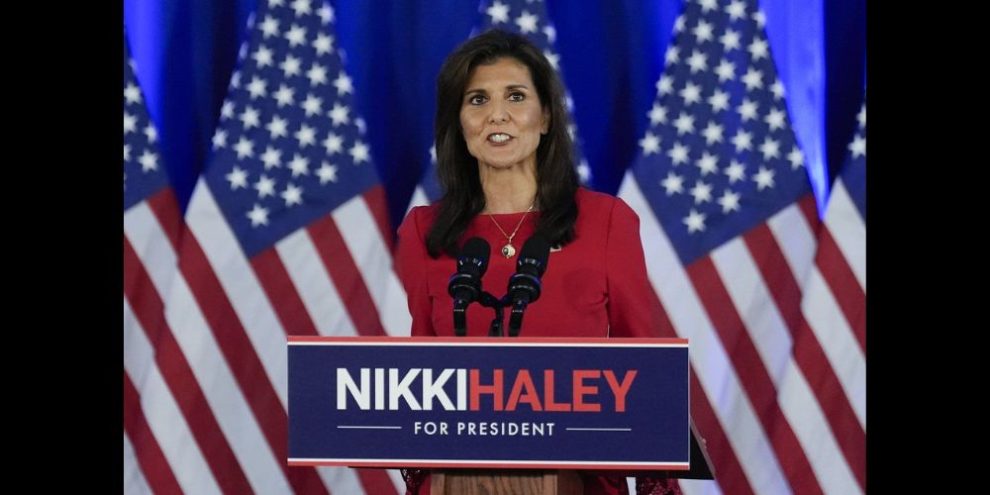 Republican presidential candidate former UN Ambassador Nikki Haley speaks during a news conference, Wednesday, March 6, 2024, in Charleston, S.C. (AP Photo/Chris Carlson)