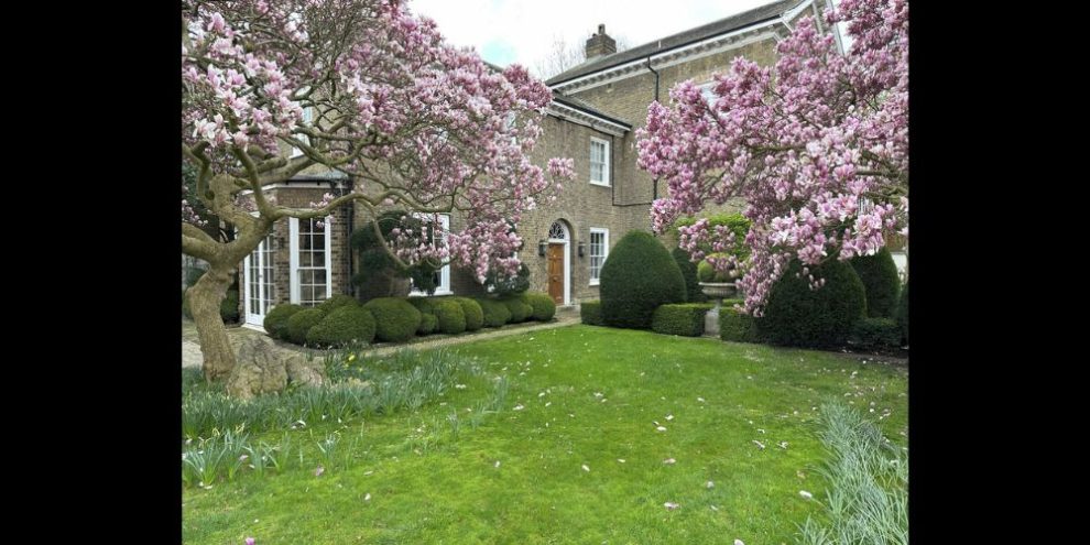 This undated handout image shows the house known as the Garden Lodge in London, where rock star Freddie Mercury's lived the final decade of his life. The mansion that was Freddie Mercury's sanctuary in London is on sale for the first time in nearly 45 years. (Barney Hindle via AP)