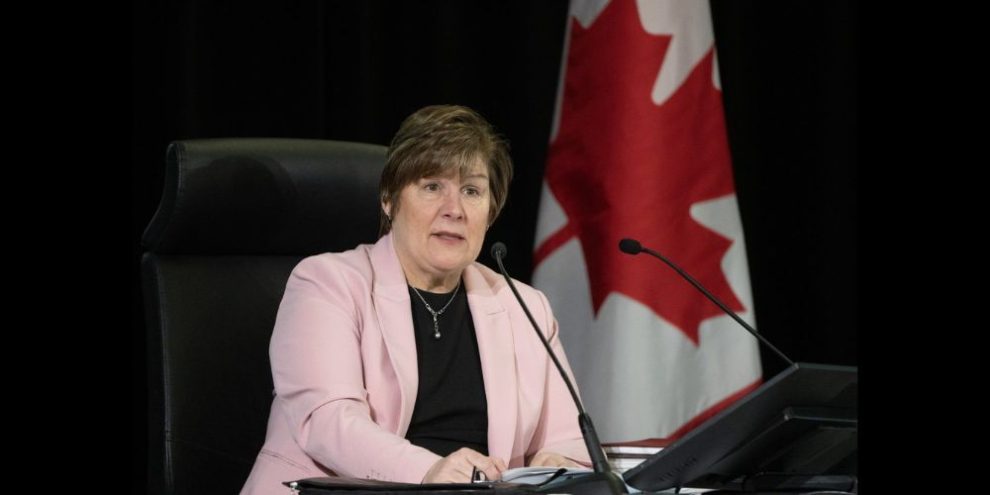 Commissioner Justice Marie-Josée Hogue delivers opening remarks as the Public Inquiry Into Foreign Interference in Federal Electoral Processes and Democratic Institutions begins hearings, Wednesday, March 27, 2024 in Ottawa. THE CANADIAN PRESS/Adrian Wyld