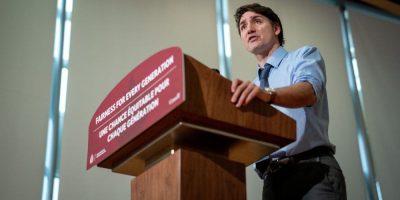 Prime Minister Justin Trudeau speaks during a news conference for a housing announcement in Vancouver, Wednesday, March. 27, 2024. The federal government wants to support those who rent their homes with a protection fund, a bill of rights and a plan to give reliable renters credit when they step up to by a home. THE CANADIAN PRESS/Ethan Cairns