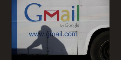 Gmail ad on bus