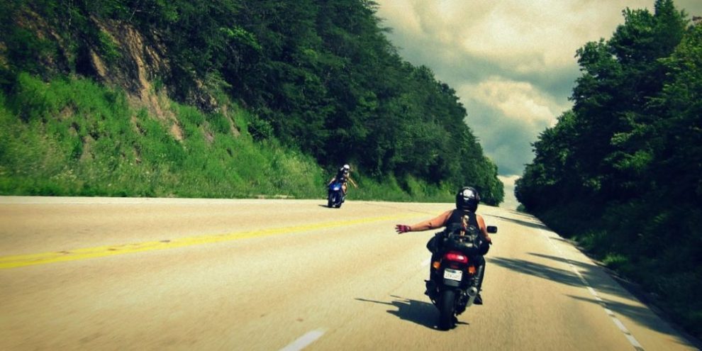 motorcycle riding road drive
