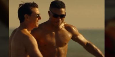 top gun maverick beach scene