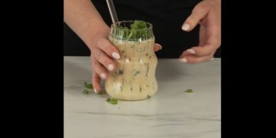 green onion latte- via tiktok from cooking panda