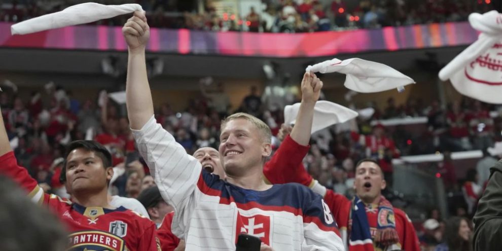 Florida Panthers fans at Game six of the 2025 Stanley Cup Final - AP
