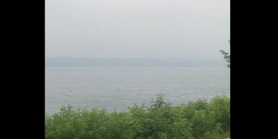 A smokey day over Kempenfelt Bay