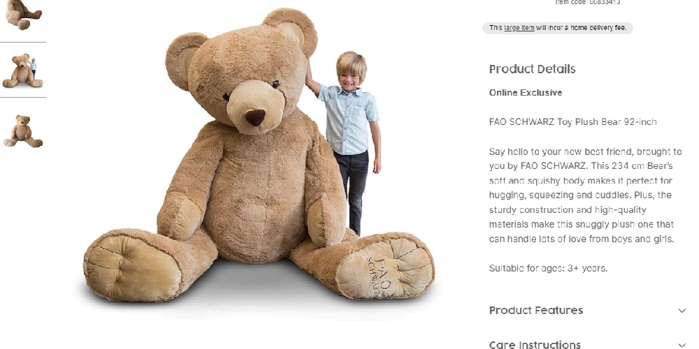 GIANT STUFFED BEAR VIA TARGET