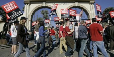 writers strike- AP Photo/Nick Ut,