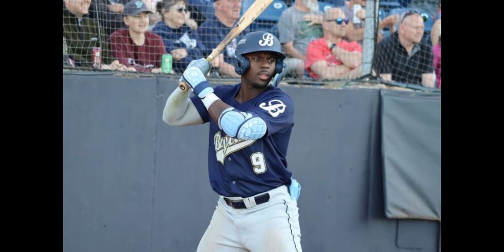 Baseball player in batting stance