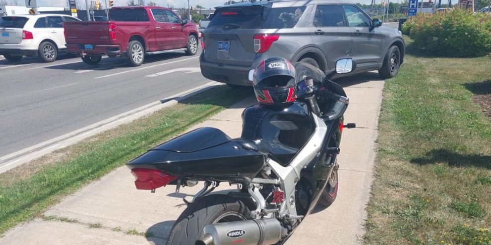 OPP in Collingwood nab motorcyclist they say sped past them