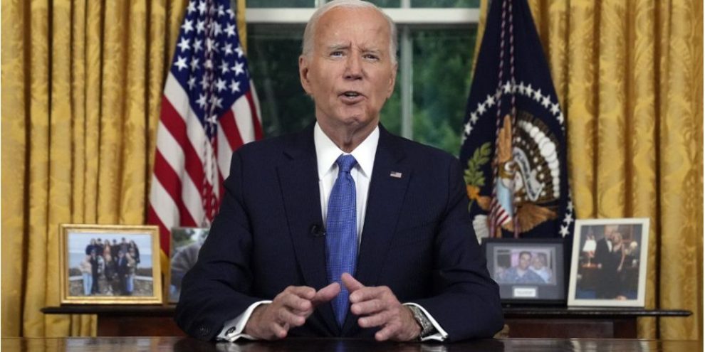 Biden delivers solemn call to defend democracy as he lays out his reasons for quitting race