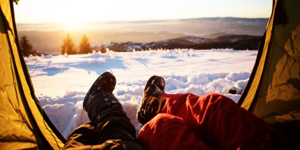 Winter camping views