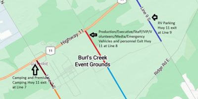 Boots and Hearts Music Festival road closures