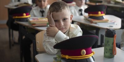 Ukraine's children return to school as Russia launches drones and ballistic missiles at Kyiv