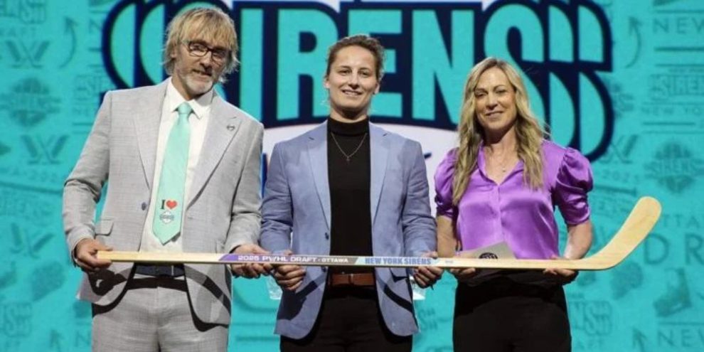 The New York Sirens pick forward Kristyna Kaltounkova during the first round of the 2025 PWHL draft