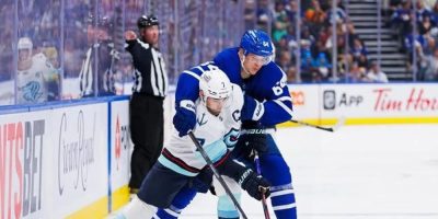 William Nylander scores twice, Maple Leafs down Kraken 4-1