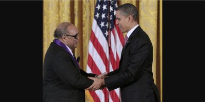 Quincy Jones & Barack Obama from AP by Pablo Martinez Monsivais