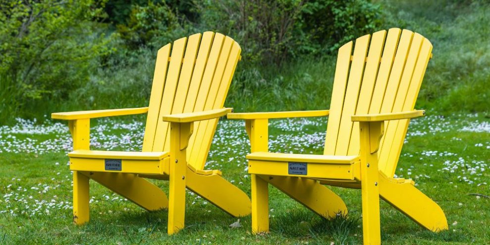 Adirondack chairs yellow by Robert So via pexels