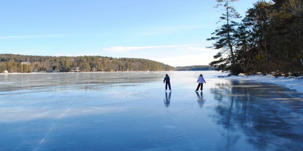 skating on the lake