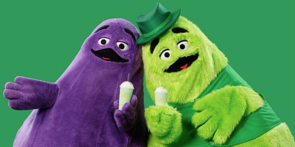 Grimace and Uncle O’Grimacey. via McDonalds