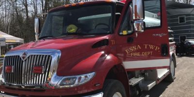 Shed fire in Essa Township quickly contained