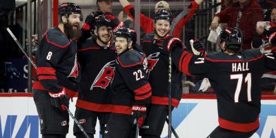 Carolina Hurricanes goal celebration