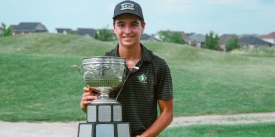 Spencer Shropshire hold Ontario Junior Boys' Amateur Championship trophy