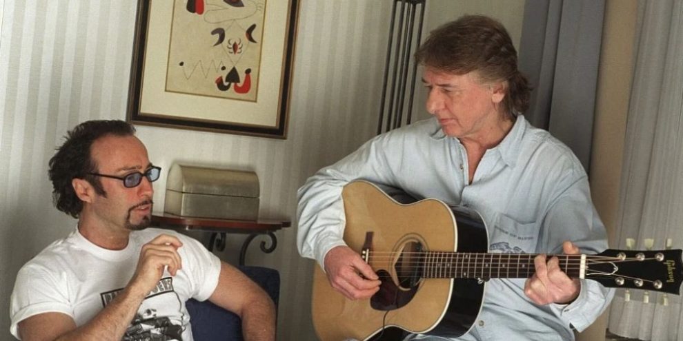 Paul Rodgers, left, and Mick Ralphs, members of the band Bad Company, pose in New York April 5, 1999. (AP Photo/Jim Cooper, File)