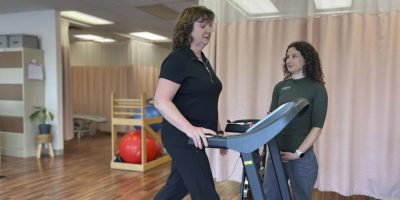 Woman on treadmill