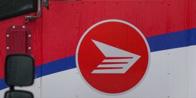 Canada Post logo on truck