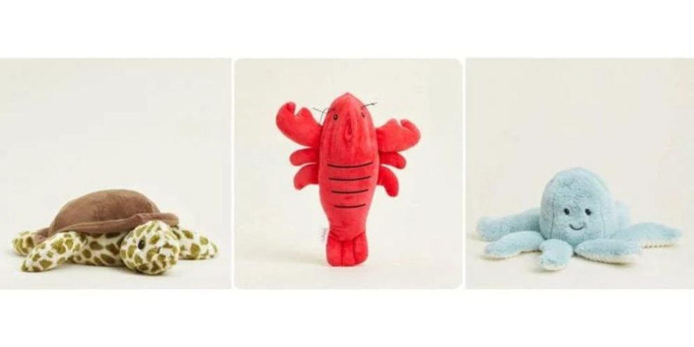 plush animal toys that can be popped in the freezer to provide cooling comfort.