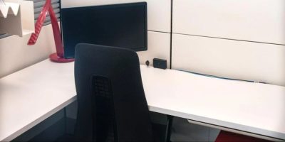 Empty Office space is seen in Toronto